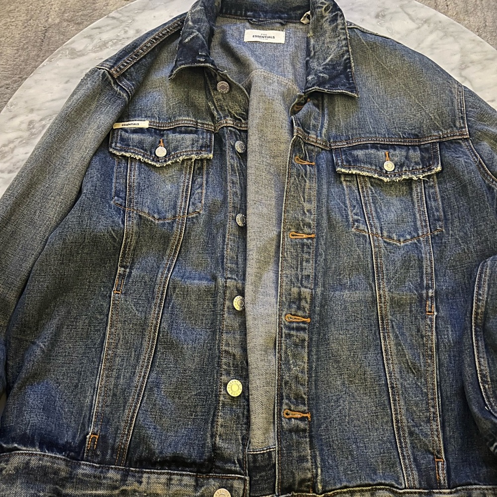 Fear of God Blue Lightweight Trucker Jacket